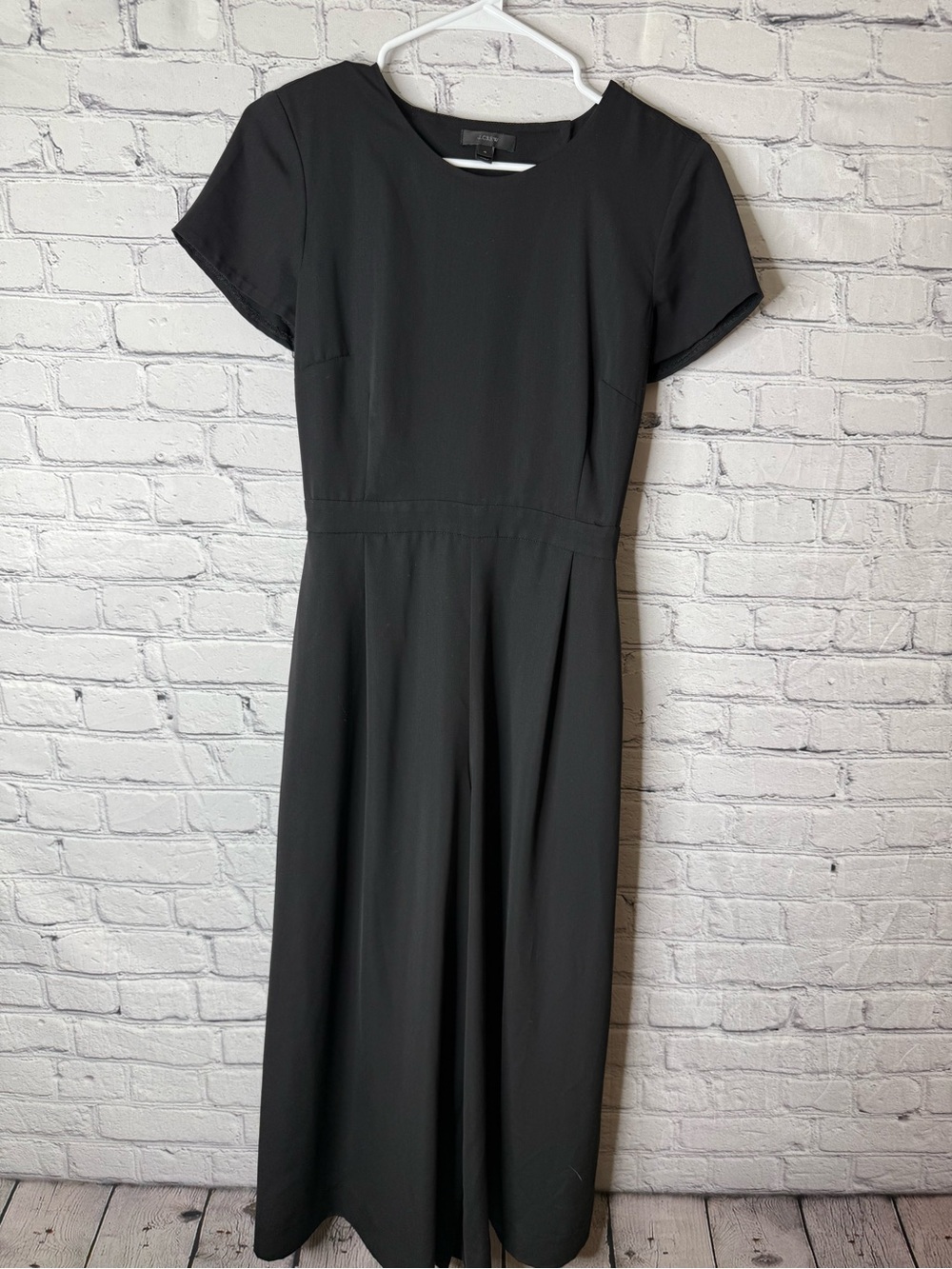 J crew drapey open back black jumpsuit size 4